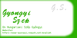 gyongyi szep business card
